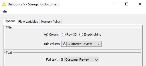 String to document 