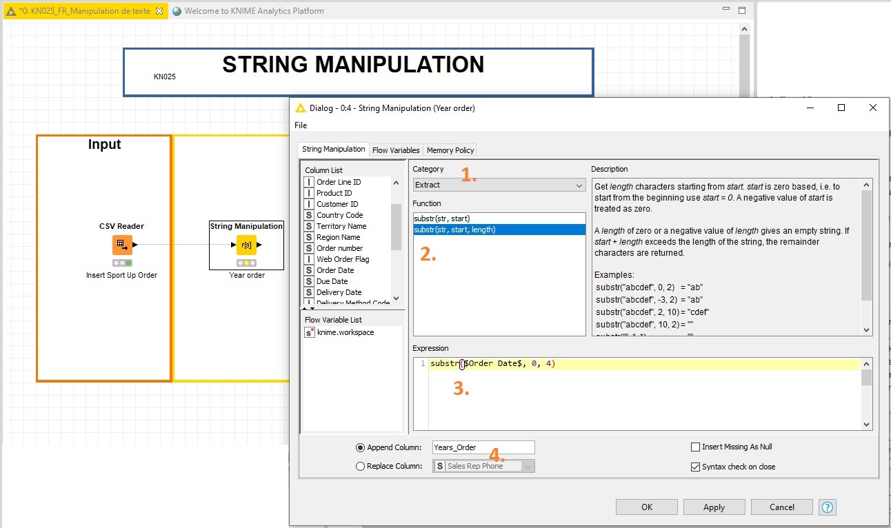 Node string manipulation KNIME 