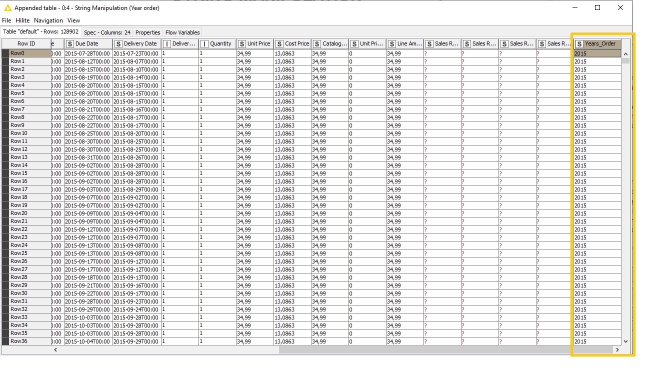 String Manipulation dans KNIME 