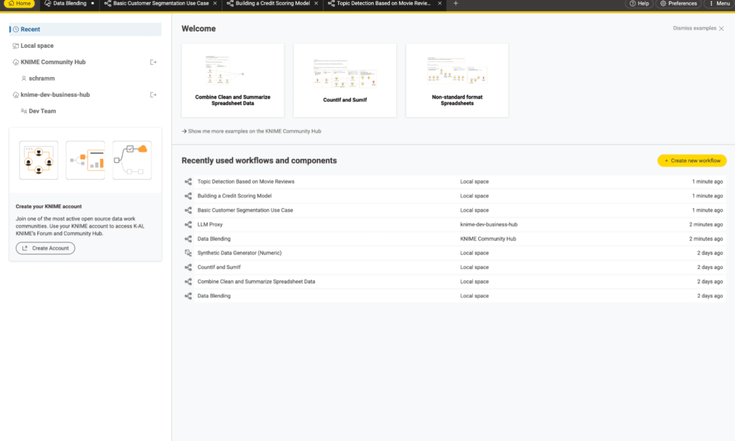 Knime 5.3 Navigations